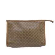 Pre-owned Canvas clutches Celine Vintage , Beige , Dames