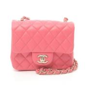 Pre-owned Leather chanel-bags Chanel Vintage , Pink , Dames