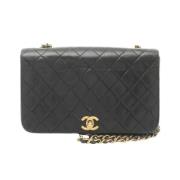 Pre-owned Leather chanel-bags Chanel Vintage , Black , Dames