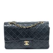 Pre-owned Leather shoulder-bags Chanel Vintage , Black , Dames