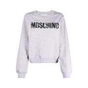 Stijlvol Sweatshirt voor een Trendy Look Moschino , Gray , Dames