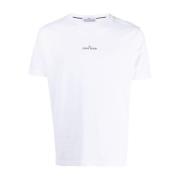 Casual Katoenen T-shirt Stone Island , White , Heren