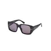 Vierkante zonnebril Ryder-02 in zwart Tom Ford , Black , Dames