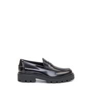 Klassieke Leren Loafer Schoen Tod's , Black , Heren