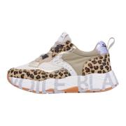 Leather and fabric sneakers Club105. Voile Blanche , Multicolor , Dame...