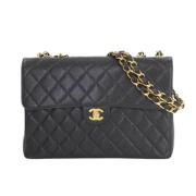 Pre-owned Leather chanel-bags Chanel Vintage , Black , Dames