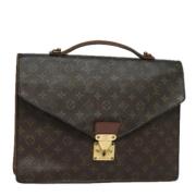 Pre-owned Canvas briefcases Louis Vuitton Vintage , Brown , Dames