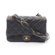 Pre-owned Leather chanel-bags Chanel Vintage , Black , Dames