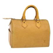 Pre-owned Leather handbags Louis Vuitton Vintage , Yellow , Dames