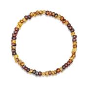 Men's Wristband with Amber Miyuki Beads Nialaya , Yellow , Heren