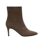 Taupe Suède Puntlaars met 8cm Hak Parallele , Brown , Dames