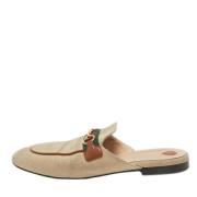 Pre-owned Canvas mules Gucci Vintage , Beige , Dames