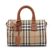 Stijlvolle Leren Tas voor Jou Burberry , Beige , Dames