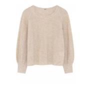 Cozy Knit Sweater Gustav , Beige , Dames