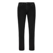 Stretch Denim Jeans Boggi Milano , Black , Heren