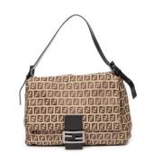 Pre-owned Canvas shoulder-bags Fendi Vintage , Beige , Dames