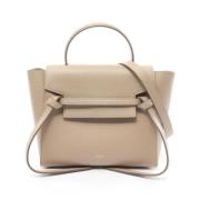 Pre-owned Leather celine-bags Celine Vintage , Beige , Dames