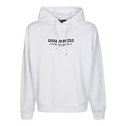 Cool Fit Logo Hoodie Dsquared2 , White , Heren