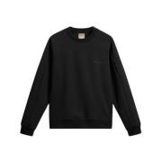 Zwarte Tech Crewneck Sweater Woolrich , Black , Heren