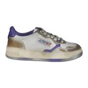 Stijlvolle Lage Leren Sneakers Autry , Multicolor , Dames