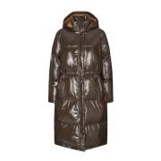 Gewatteerde Parka Jas met Capuchon Lollys Laundry , Brown , Dames