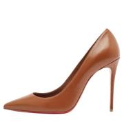 Pre-owned Leather heels Christian Louboutin Pre-owned , Brown , Dames