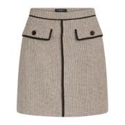 Elegante Plaza Taupe Rok Bruuns Bazaar , Beige , Dames