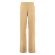 Elegant Wide Leg Satin Trousers Jil Sander , Beige , Dames