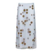 Gouden Beaded Polka Dot Tule Rok Fendi , Blue , Dames