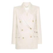 Getailleerde Blazer met Decoratieve Stiksels Zimmermann , Beige , Dame...