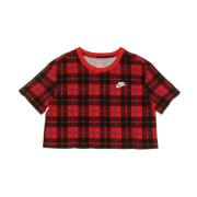 Plaid University Red Dames Tee Nike , Red , Dames