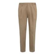 Stretch Katoen Gabardine Broek Boggi Milano , Beige , Heren