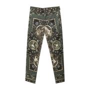 Katoenen Broek met Pupi Print Dolce & Gabbana , Multicolor , Dames