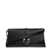 Leren schoudertas Salvatore Ferragamo , Black , Dames