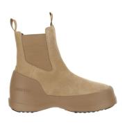 Beige Suède Chelsea Laarzen voor Vrouwen Moon Boot , Beige , Dames