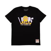 Los Angeles Lakers Retrodome Tee Mitchell & Ness , Black , Heren