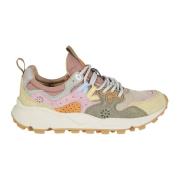 Suede Nylon Sneakers Flower Mountain , Multicolor , Dames