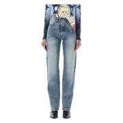 Vintage Blauw Asymmetrische Taille Jeans Y/Project , Blue , Dames