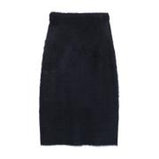 Navy Blue Gebreide Rok Fabiana Filippi , Blue , Dames