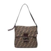 Pre-owned Canvas shoulder-bags Fendi Vintage , Brown , Dames