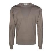 Supima Cotton Crewneck Sweater Filippo De Laurentiis , Brown , Heren