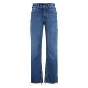 Straight-leg Jeans met Zijrits Off White , Blue , Heren