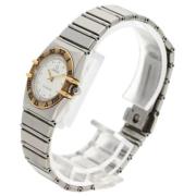 Pre-owned Stainless Steel watches Omega Vintage , White , Dames