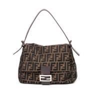 Pre-owned Canvas shoulder-bags Fendi Vintage , Brown , Dames