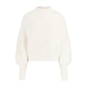 Roomwitte Crewneck Sweater Guess , Beige , Dames