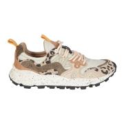 Suede Nylon Stijlvolle Sneakers Flower Mountain , Multicolor , Dames