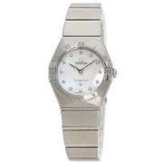 Pre-owned Stainless Steel watches Omega Vintage , White , Dames