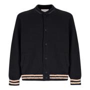 Varsity Cashmere Bomber Laneus , Black , Heren