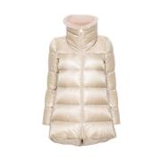 Gewatteerde Winterjas met Faux-Fur Kraag Herno , Beige , Dames