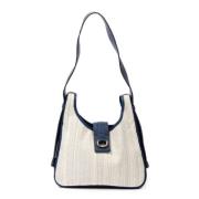 Pre-owned Canvas shoulder-bags Hermès Vintage , Beige , Dames